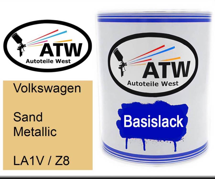 Volkswagen, Sand Metallic, LA1V / Z8: 1L Lackdose, von ATW Autoteile West.